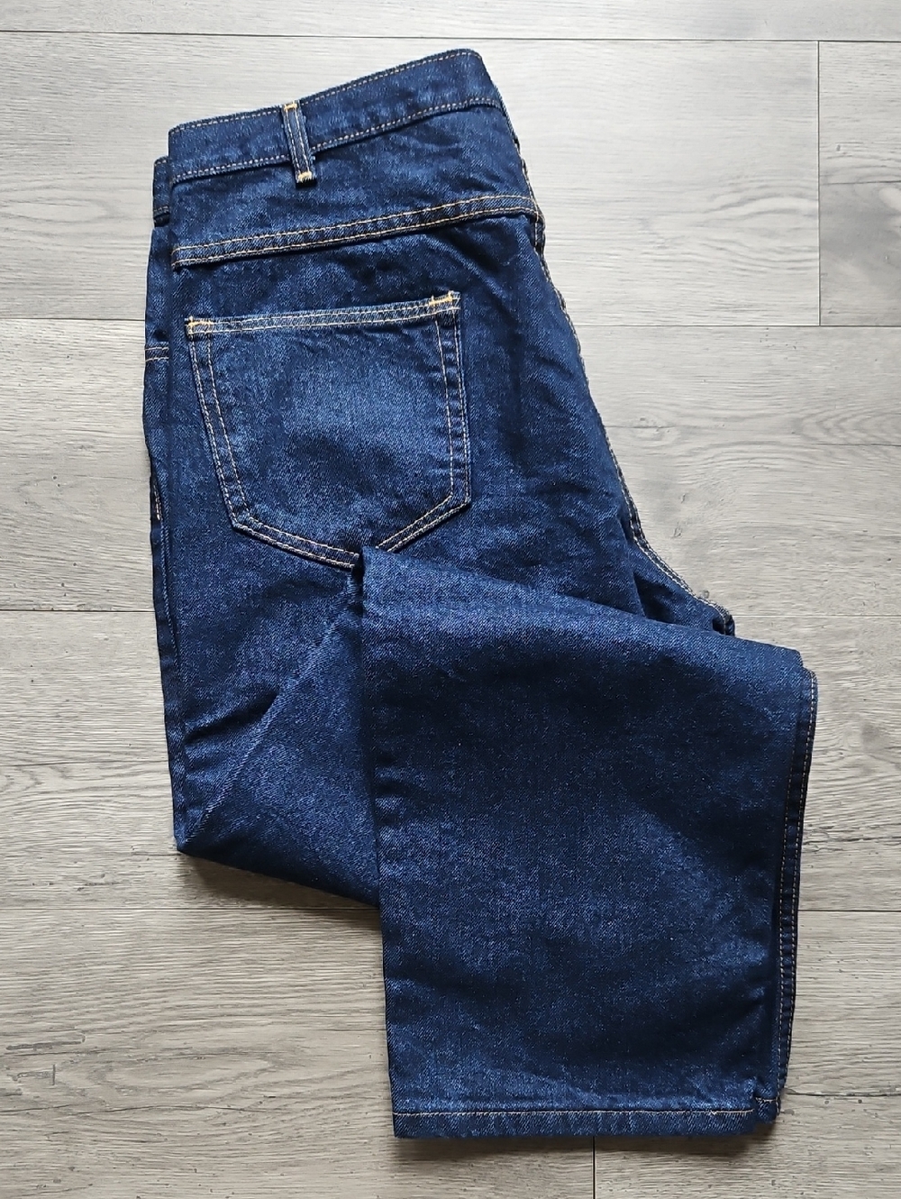 4/$20 WearGuard Mens Straight Leg Denim jeans 38 X 30 - Dark Wash